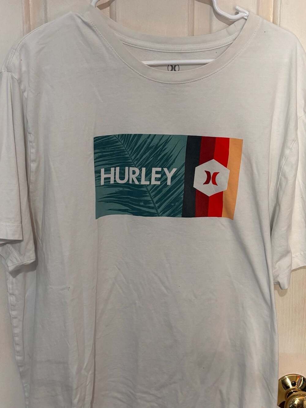 Hurley Graphic Palm Tree Logo T-Shirt White XL